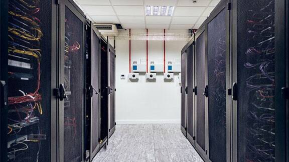 Interior of a server room